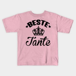 Beste Tante (Black( Kids T-Shirt